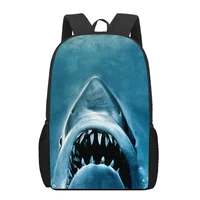 shark animal 3d print school bag set for teenager girls primary kids backpack book bags children bookbag satchel