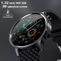 p30 2021 new smart watch men 3d spherical full touch screen fitness watches for men temperature heart rate monitor