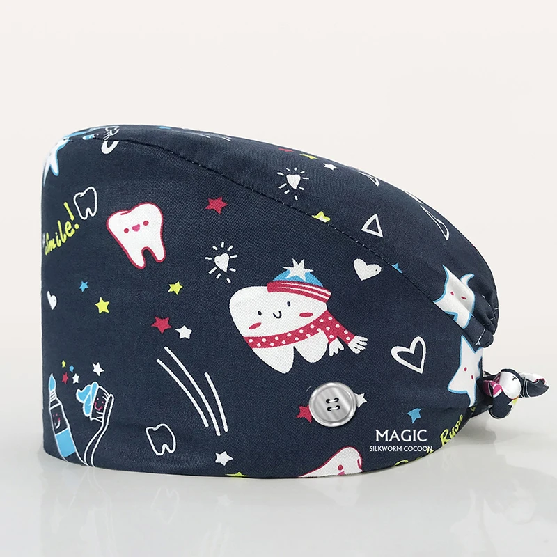 Новая креативная шапка с мультяшным рисунком хирургическая медицинская