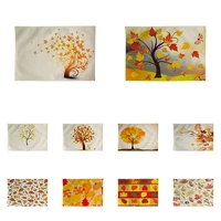 nordic autumn yellow leaf sycamore leaves placemat tablecloth mat fabric table mats napkins simple tableware home table cdzy592