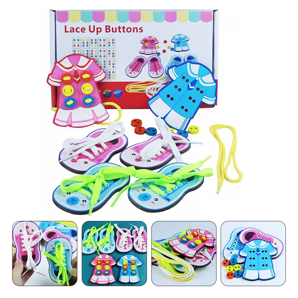 

Montessori Toys Clothes Threading Toys Early Education Preschool Toys Lacing Sneaker Lace Toy Educational Toy Puzzle Toddlers