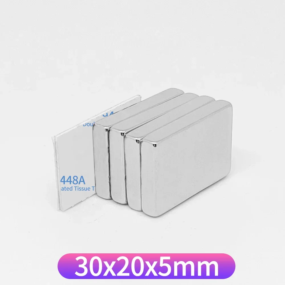 Блок 30x20x5 мм сильные мощные магниты с самоклеящимся 3 м 30*20*5 редкоземельный
