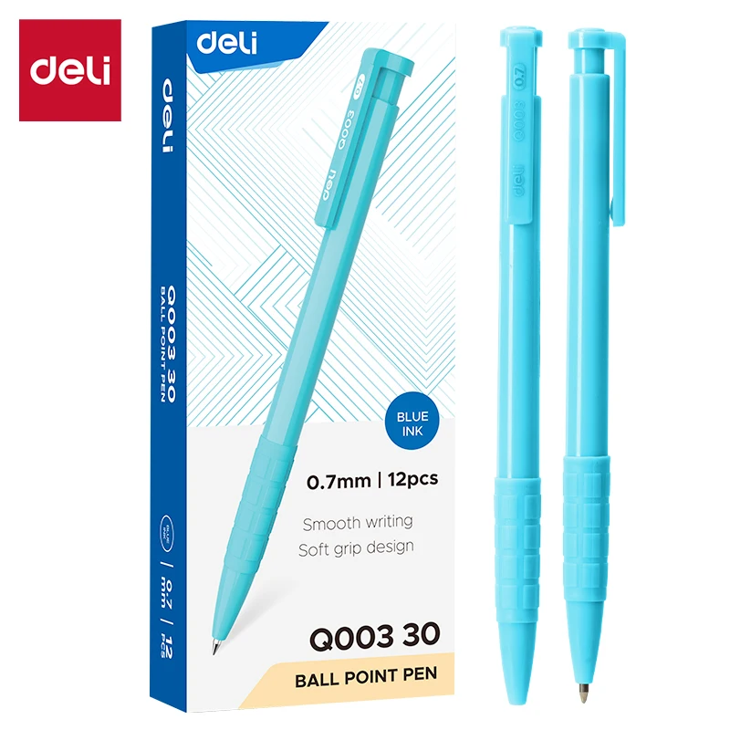

Выдвижная Шариковая Ручка DELI 0,7 Мм, 12 Шт./компл., Офисные Школьные Принадлежности