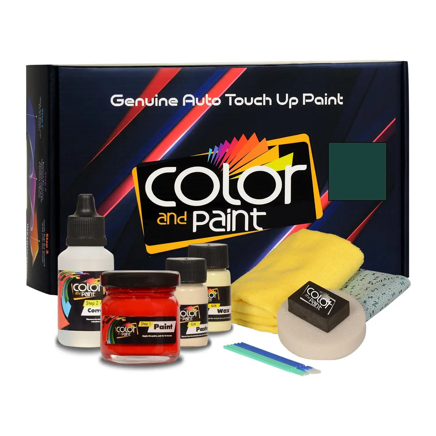 

Color and Paint compatible with Ford America Automotive Touch Up Paint - FORREST GREEN MET - GG - Plus Care