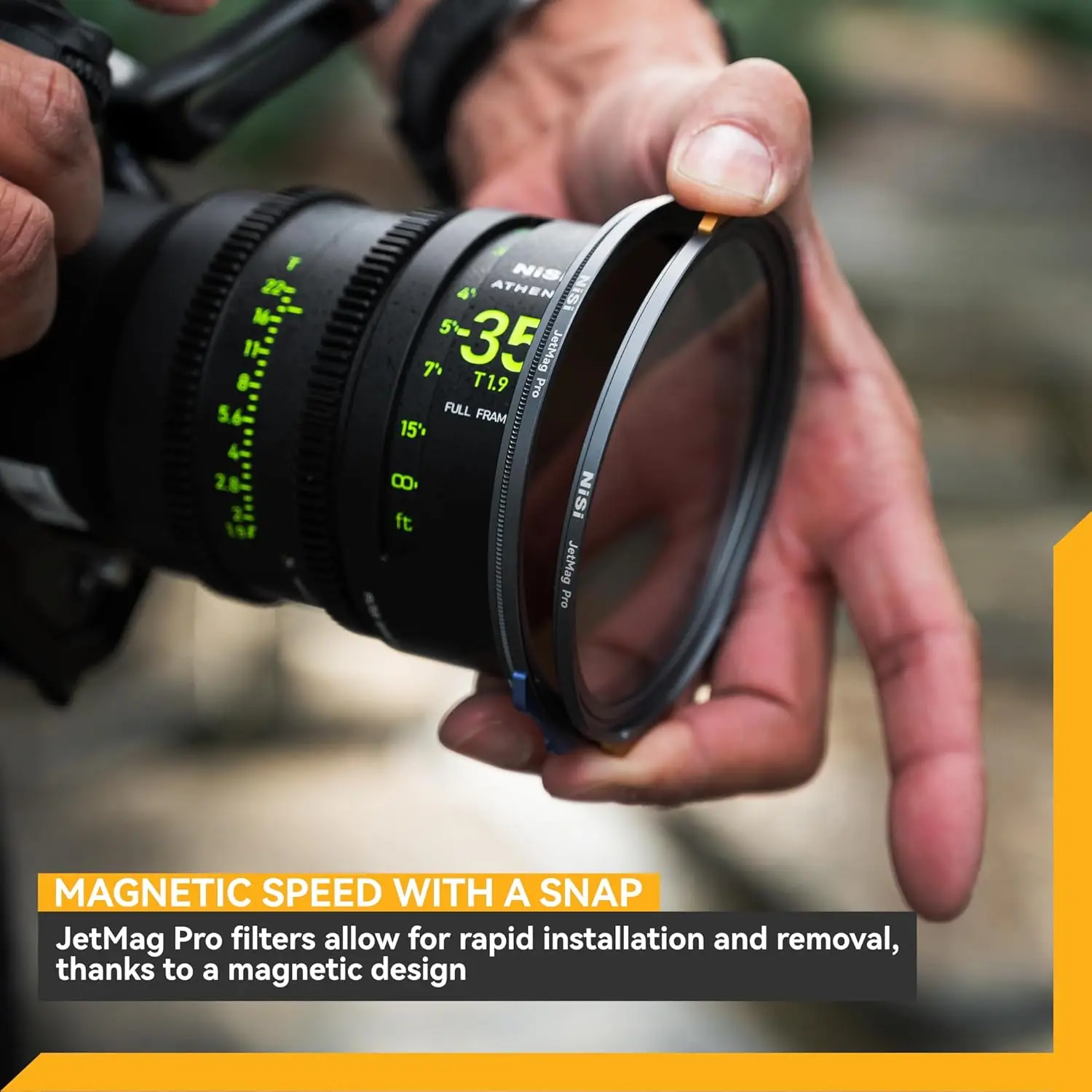 Фото Магнитный УФ-фильтр NiSi JetMag Pro 82 мм, блокирующий УФ-излучение до 390 нм, с нанопокрытием, отталкивающим воду, для защиты объектива камеры №2