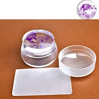 2016 new lovely design matte nail art stamper scraper with cap silicone jelly 3 5cm nail stamp stamping tools
