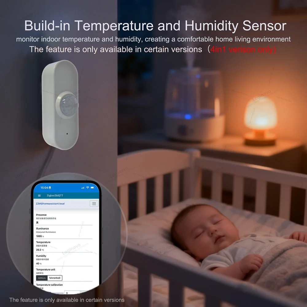 Фото Датчик присутствия человека Zigbee 24G с радаром миллиметрового диапазона, Smart Life 2MQTT, приложение Tuya, трекер движения для домашней безопасности, питание от батареи №4