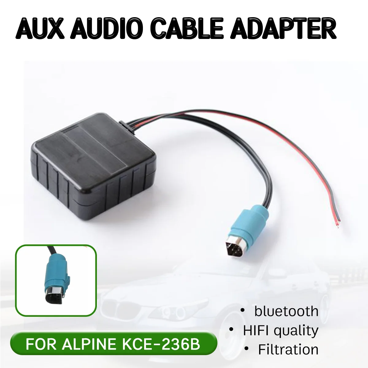 Bluetooth Aux приемник Кабель-адаптер для Alpine. CD узла KCE-236B 9870/9872 Hifi качественный