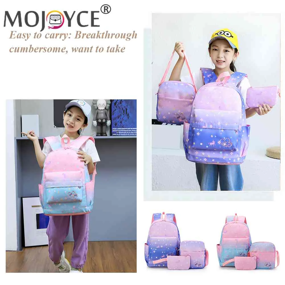 

3pcs School Backpack Cute Cartoon Fashion Child Backpack Waterproof for Travel