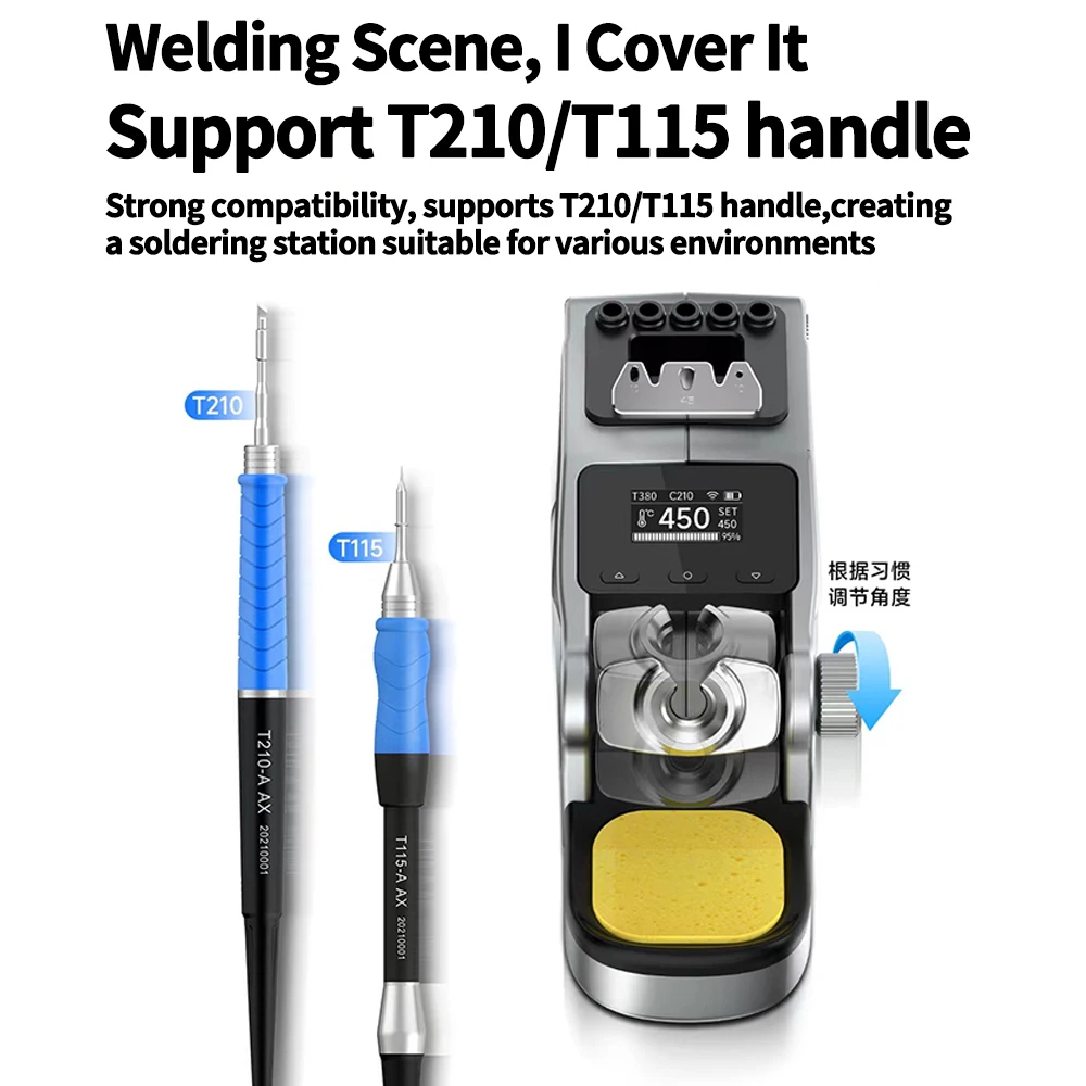 Паяльная станция AiXun T380 портативная умная паяльная с Bluetooth для ремонта