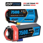 Аккумуляторная батарея DXF Lipo 2S 3S, 2 шт., 7,4 В, 11,1 В, 14,8 в, 7500 мАч, 18 C, 280C для 110, багги, трагги, грузовика, внедорожника, лодки, четыре привода