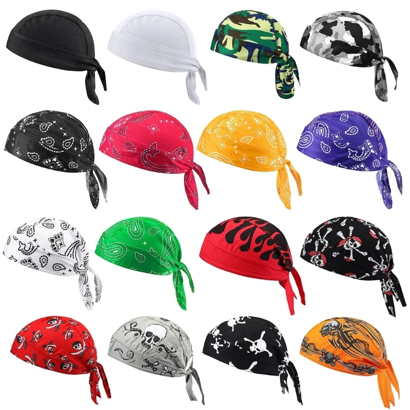 

Print Pirate Bandana Hat for Women Autumn Spring Outdoor Activity Skull Hat Unisex Breathable Pullover Street Hiphop Cap