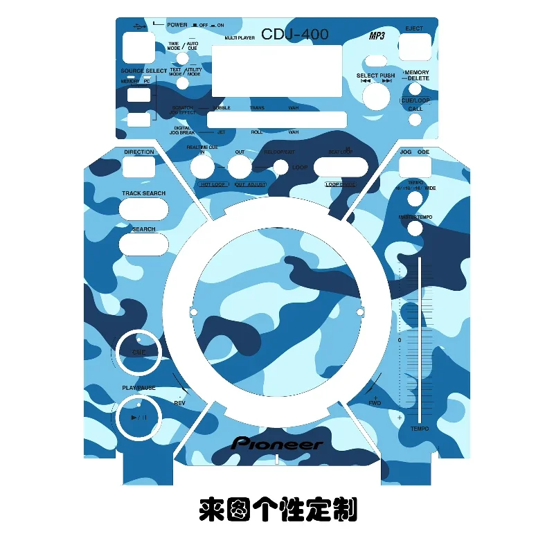 Защитная пленка для панели проигрывателя дисков Pioneer CDJ-400. Красочная PIONEER