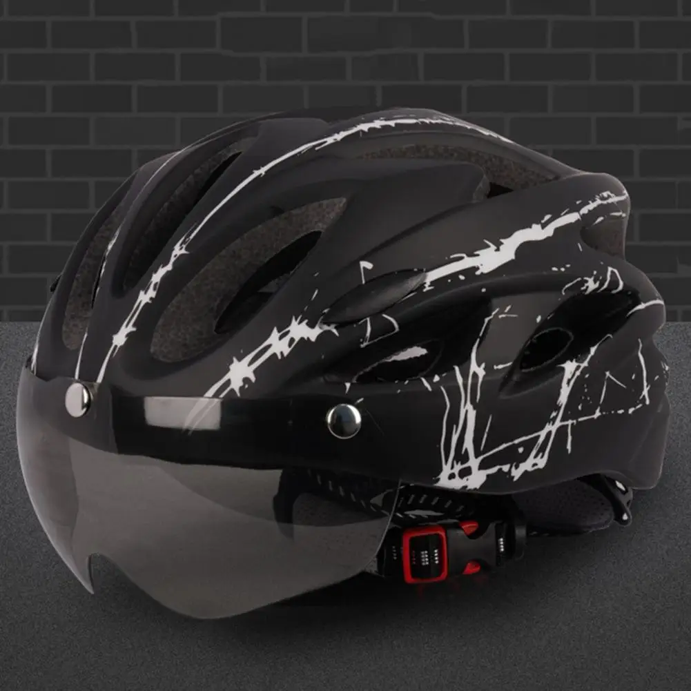 Велосипедный шлем унисекс ультралегкий для взрослых с очками спортивное