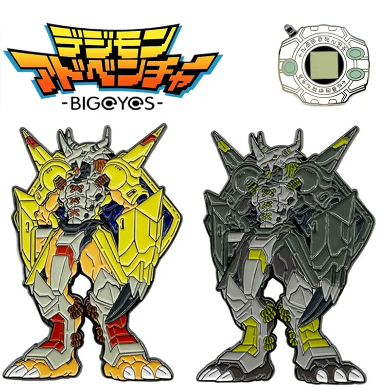 

Аниме Digimon Приключения война греймон значок брошь на кнопку булавка Холст сумка Acc оригинальные оптовые товары игрушки для мальчиков и дево...