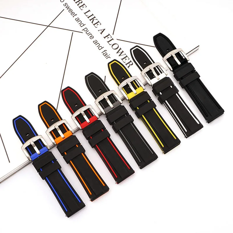 

For Samsung Galaxy Watch 4/Classic/46mm/42mm/active 2 Gear s3 silicone bracelet Huawei GT/2/GT2/3 Pro strap 26/24/20/22mm Band