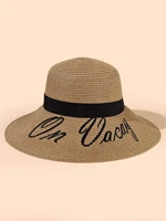 beach hat embroidery hat female embroidery flamingo summer sun dome sun hat various men and women bucket hats