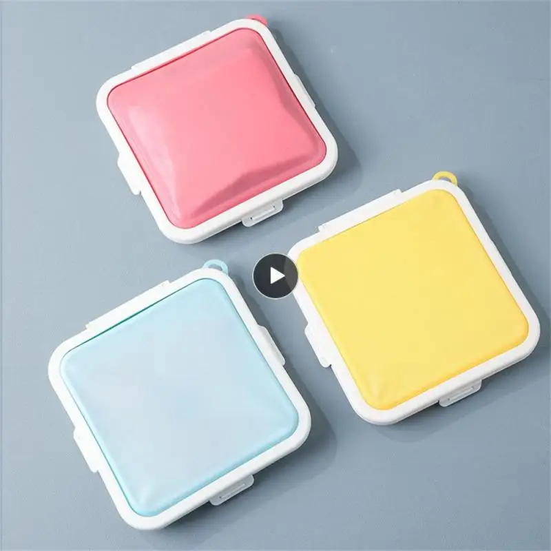 

Silicone Lunch Box Microwave Lunch Box Reusable Hamburger Fixed Rack Holder Portable Food Storage Case Sandwich Storage Box