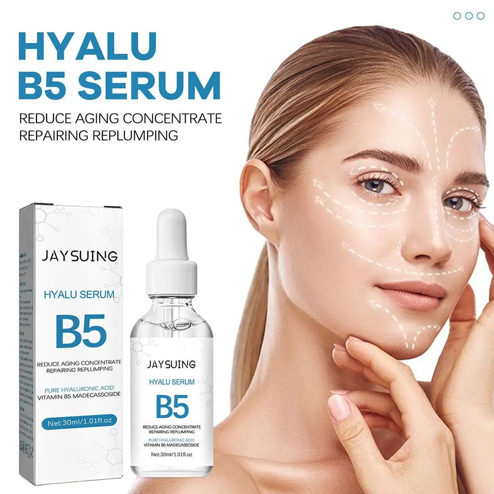 

30ML Hyaluronic Acid For Plump Face Lifting Moisturizer Vitamin B5 Anti Wrinkle Aging Facial Serum Moisturizing Nourishing B8O9