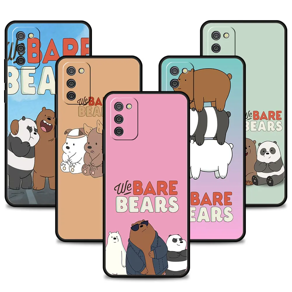 

Easy Art We Bare Bear Phone Case For Samsung A02s A01 A03s A50 A30 A30s A70s A04 A90 A40 A70 A42 M52 M51 M62 M31 M13 Shell
