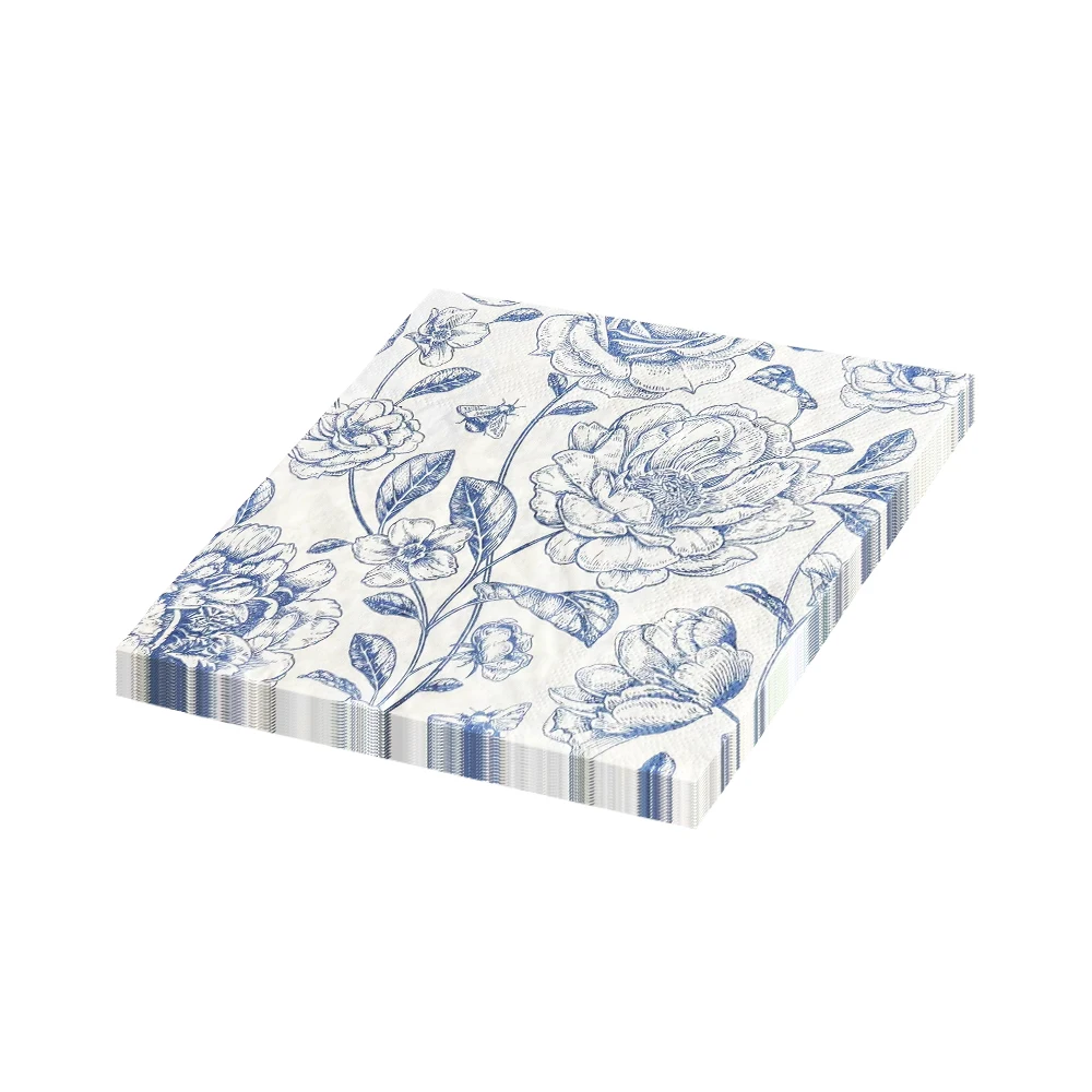 

Одноразовые салфетки с принтом розы 20 шт., бумага