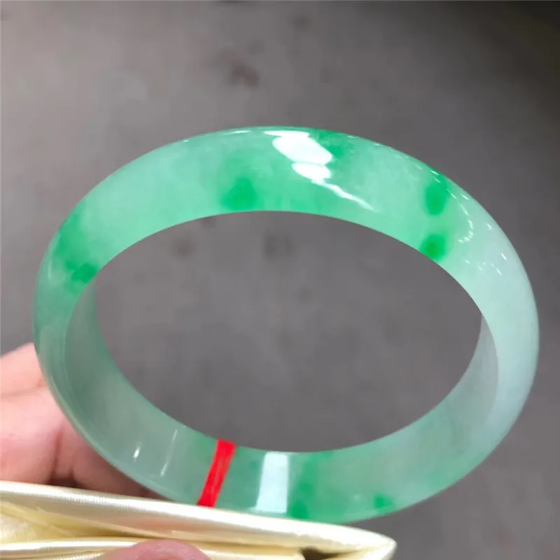 

Женский нефритовый браслет с плавающим цветком, зеленый нефритовый браслет, детский нефритовый браслет, ювелирные изделия