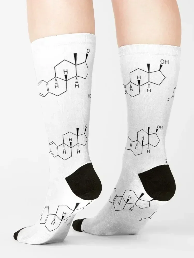 Носки Estradiol (Estrogen) Structural Formula прозрачные носки для мальчиков с подогревом женские