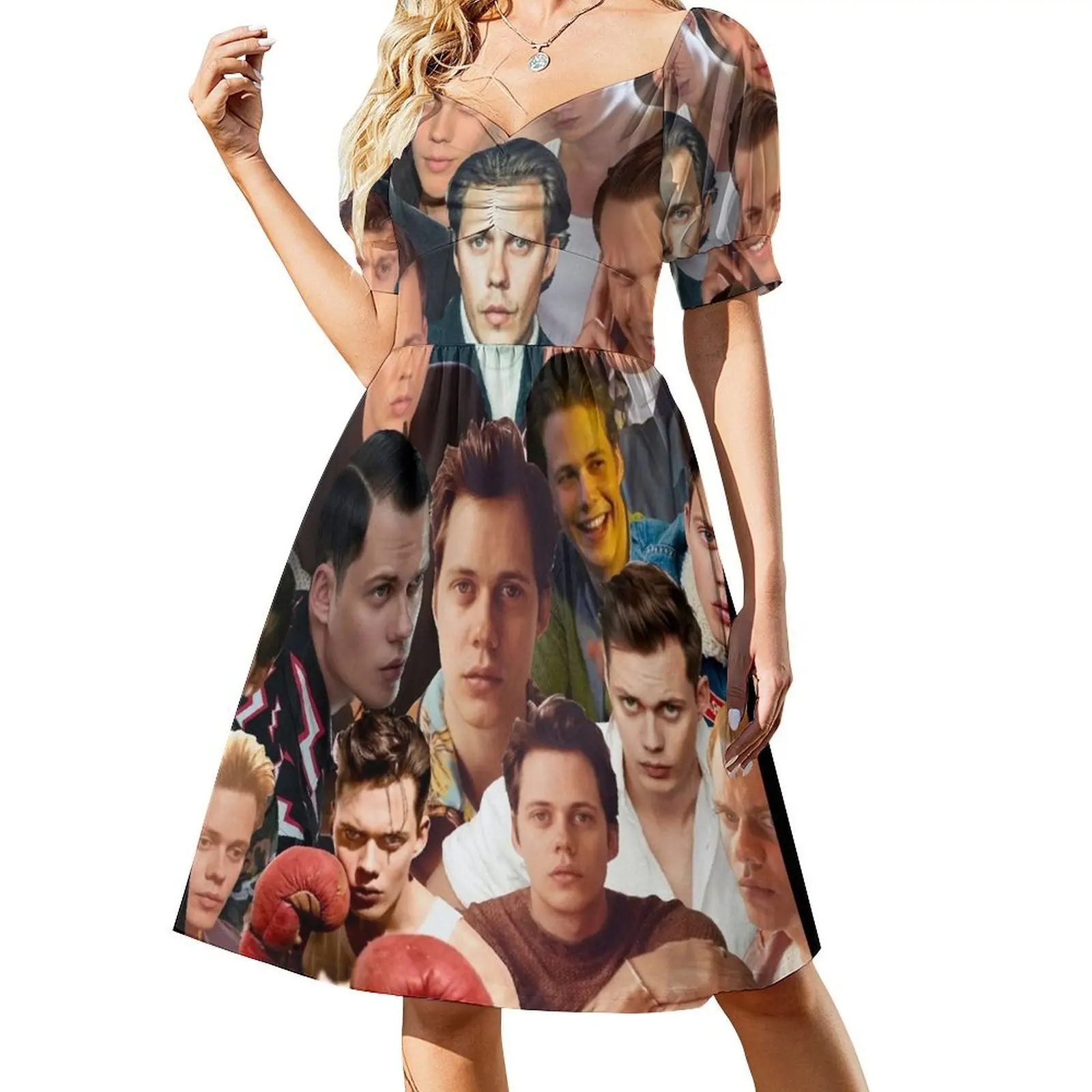 Женское платье из полиэстера Bill Skarsg?rd Photo Collage