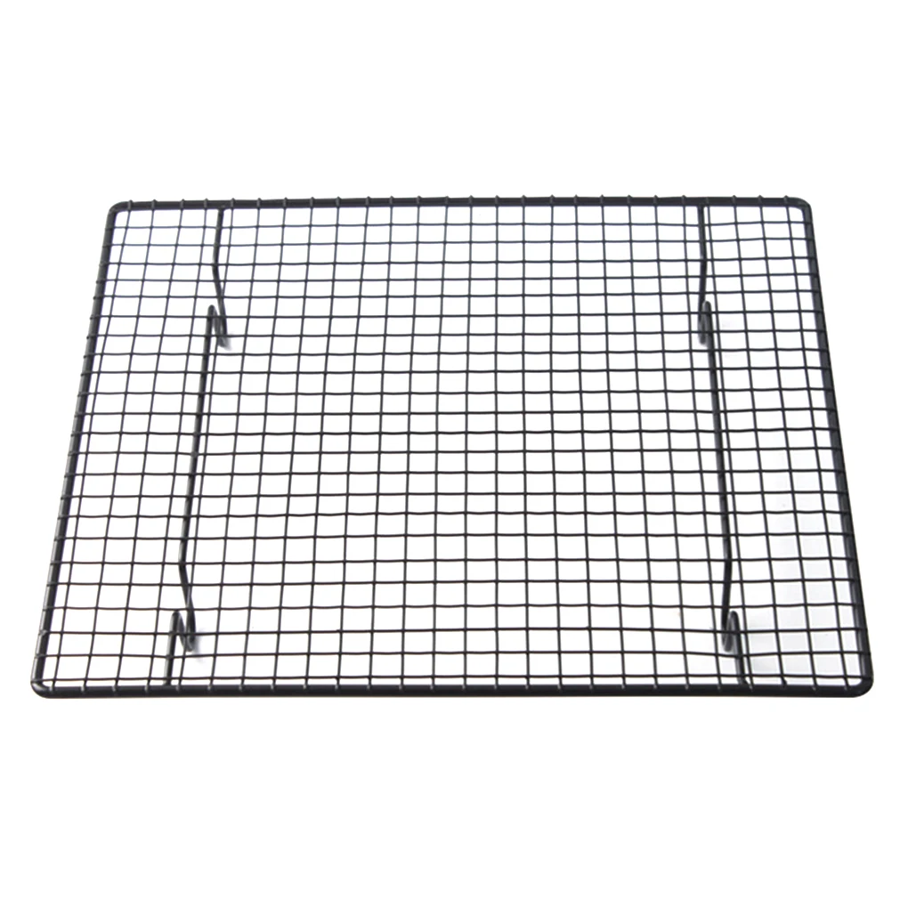 

Stainless Steel Wire Grid Cooling Tray Cake Food Rack Oven Kitchen Baking Pizza Bread Barbecue Cookie Biscuit Holder Shelf