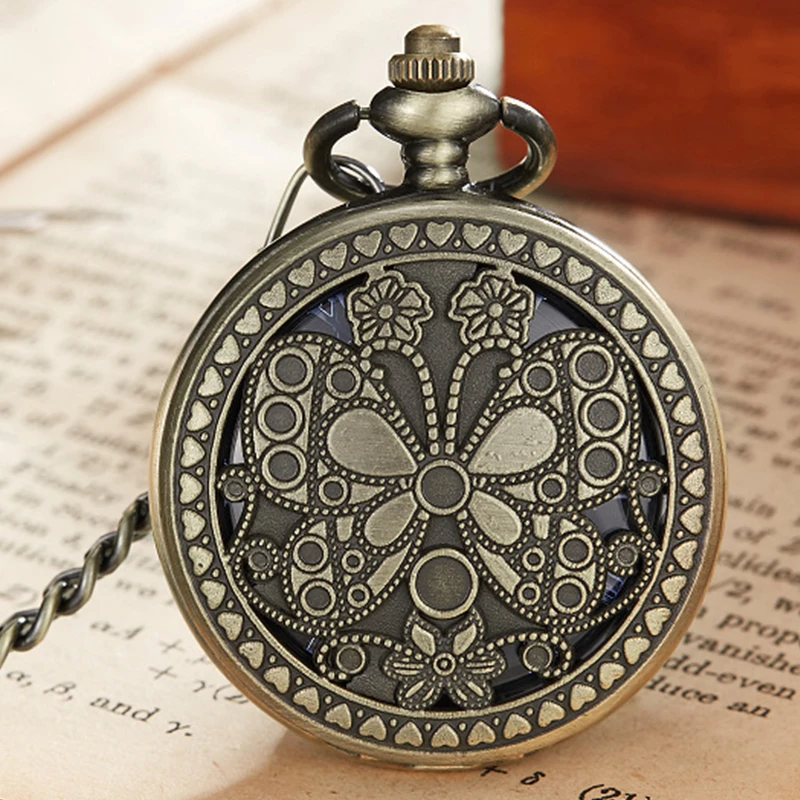 7 Design Vintage Mechanical Clock Flower Man Pocket Watch Clock Chain Steampunk Skeleton Watches for Men Chinese Factory Pendant