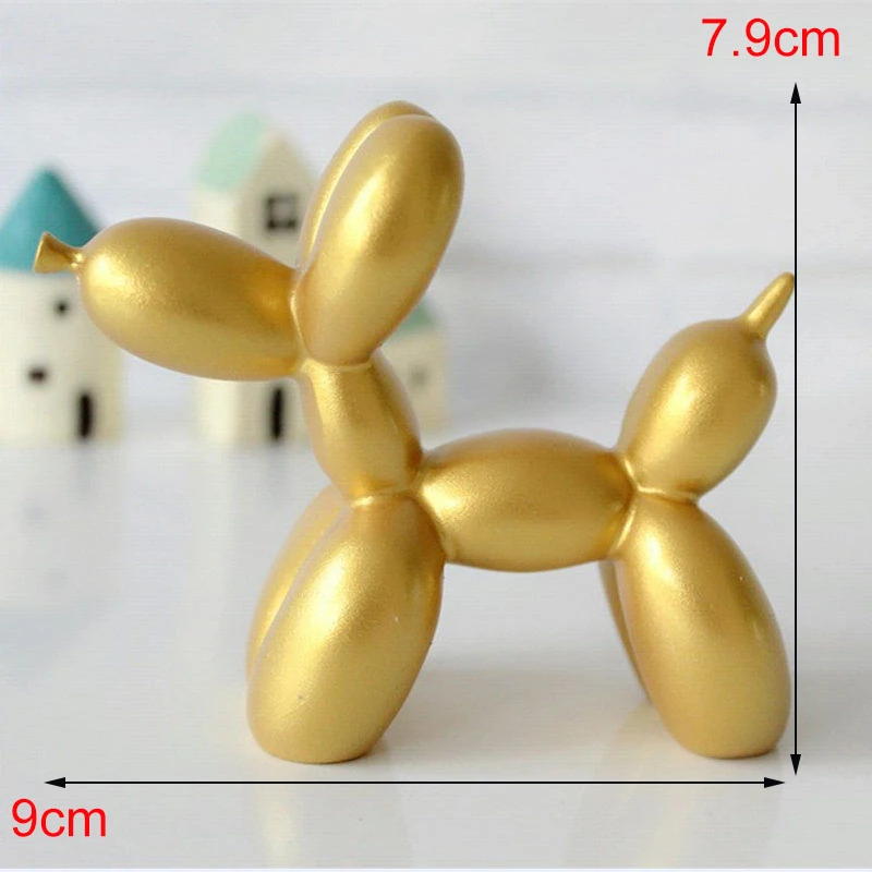 

Balloon Dog Tabletop Decoration Living Room Sculpture Decoration Nordic Style Doll Resin Creative Animal Craft Statue Home Arts