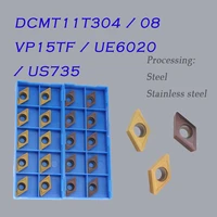 dcmt11t304 dcmt11t308 ue6020 us735 vp15tf carbide turning tool internal turning tool cnc machine for dcmt lathe parts