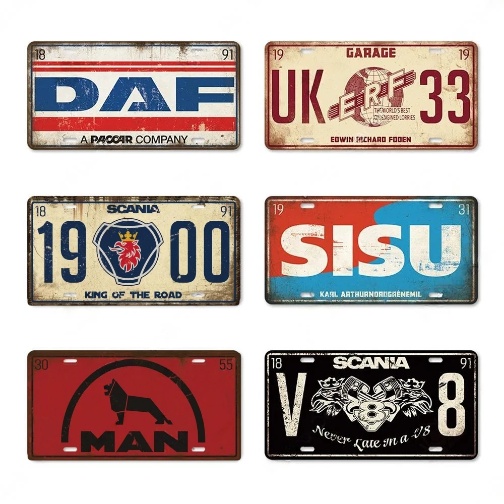 Металлическая Брендовая Табличка Для Грузовика Винтажный Знак Лицензии Декор
