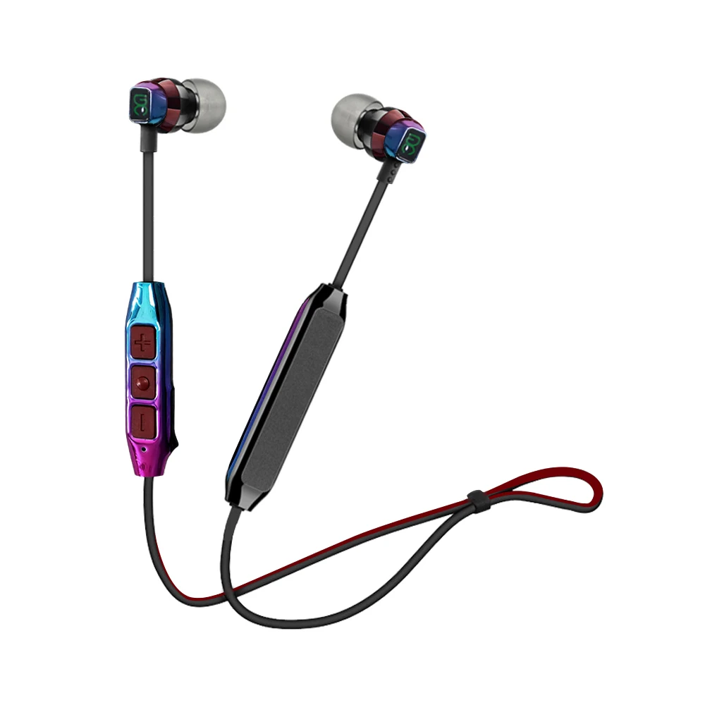 

Sports Wireless Earphones Color Remote Volume Control Neckband In-ear Headphones Water Splash Resistant Stereo Bluetooth Headset