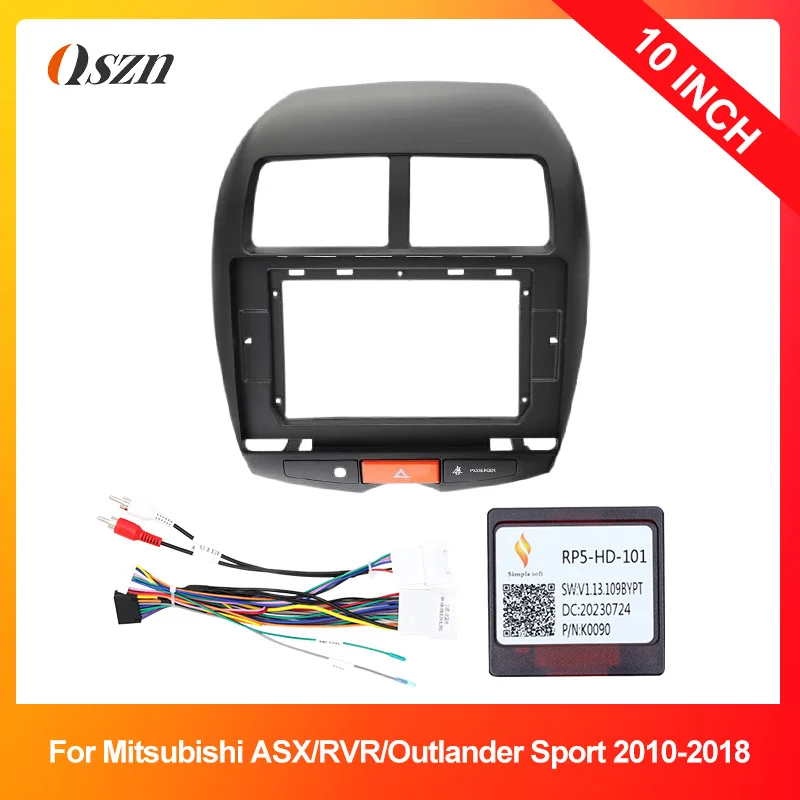 

10,1-дюймовая автомобильная лицевая рамка для Mitsubishi ASX/RVR/Outlander Sport 2010-2018 DVD стерео радио приборная панель головное устройство навигационная панель