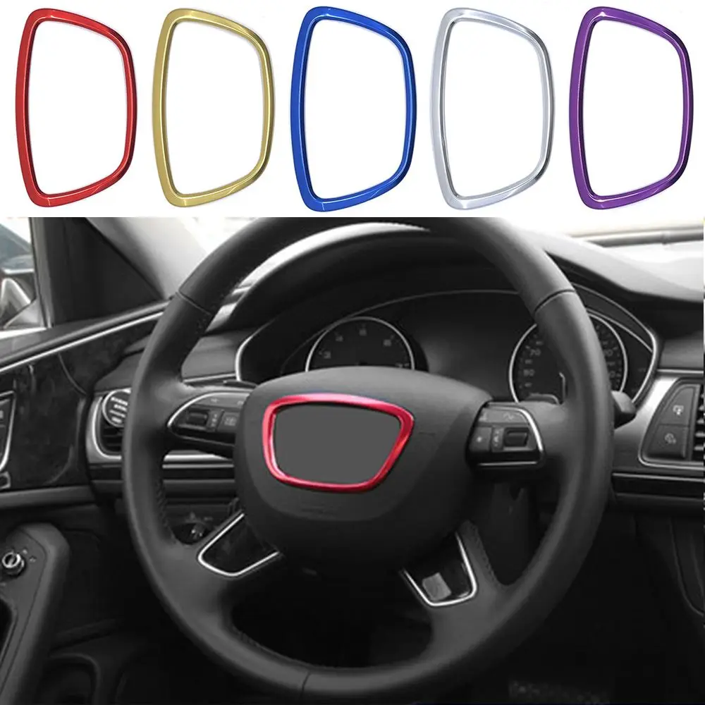 Декоративное кольцо, отделка рулевого колеса, модификация интерьера, автомобильная рулевая колесная колесо для Audi A3 A4 A6L A8 Q3 A4L