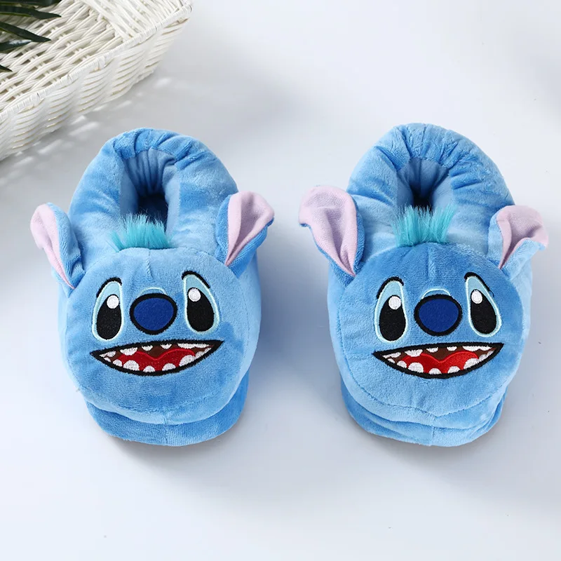 Хлопковые тапочки Stitch Disney зимняя теплая домашняя обувь с героями мультфильмов