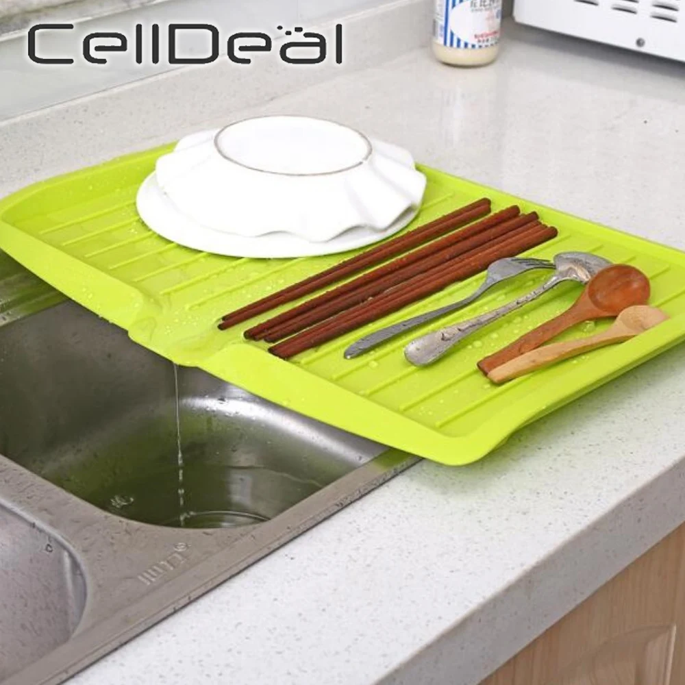 

Tableware Dishes Storage Rack Board Cup Tea Creative Drain Tray Fruit Vegetable Drains Pan Rectangular Kitchen Tool Accessories