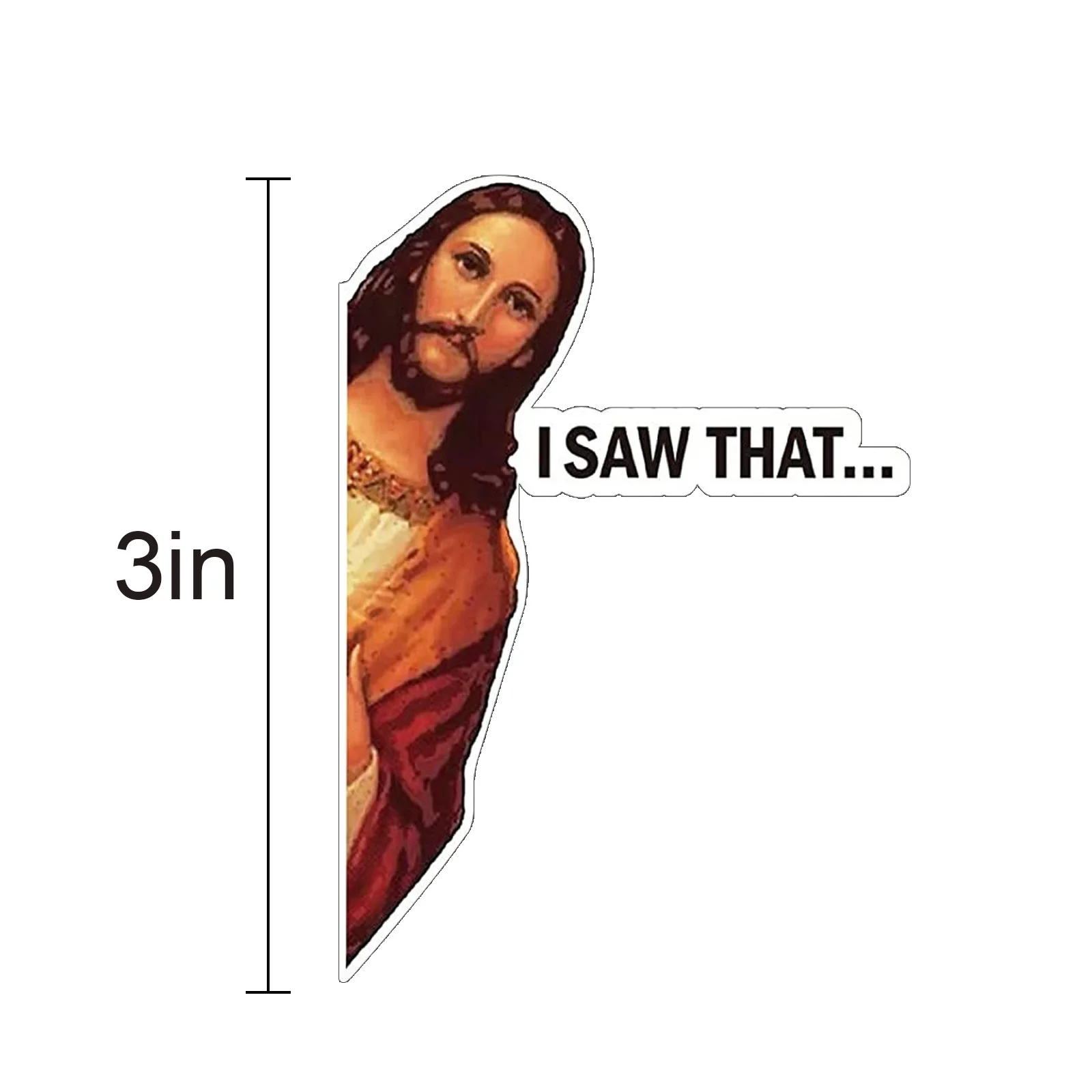 10 шт. забавные автомобильные наклейки Иисус я увидел виниловые водостойкие s для