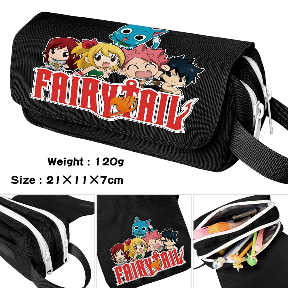 

Anime Fairy Tail Cartoon Student Portable Pencil Case Casual Zipper Cosmetic Cases MakeUp Bag Pen Bag Boy Girl Stationery Gifts