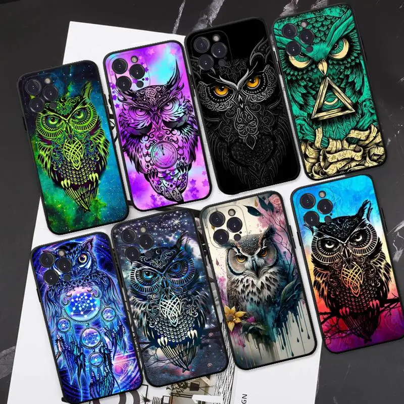 

RuiCaiCa Animal Owl Phone Case For iPhone 8 7 6 6S Plus X SE 2020 XR XS 14 11 12 13 Mini Pro Max Mobile Case