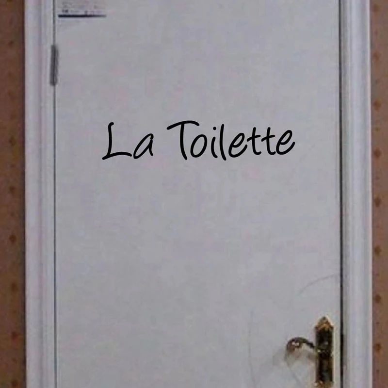 Franse Woondecoratie-Wc Входной знак Стикер La Toilette Muursticker Citaat Decal Voor Frankrijk Домашний декор для