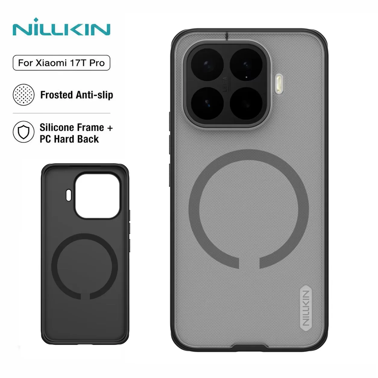 Фото Магнитный чехол NILLKIN для Xiaomi 17T / 17T Pro Frosted Shield Pro, жесткий чехол из ТПУ и поликарбоната №1