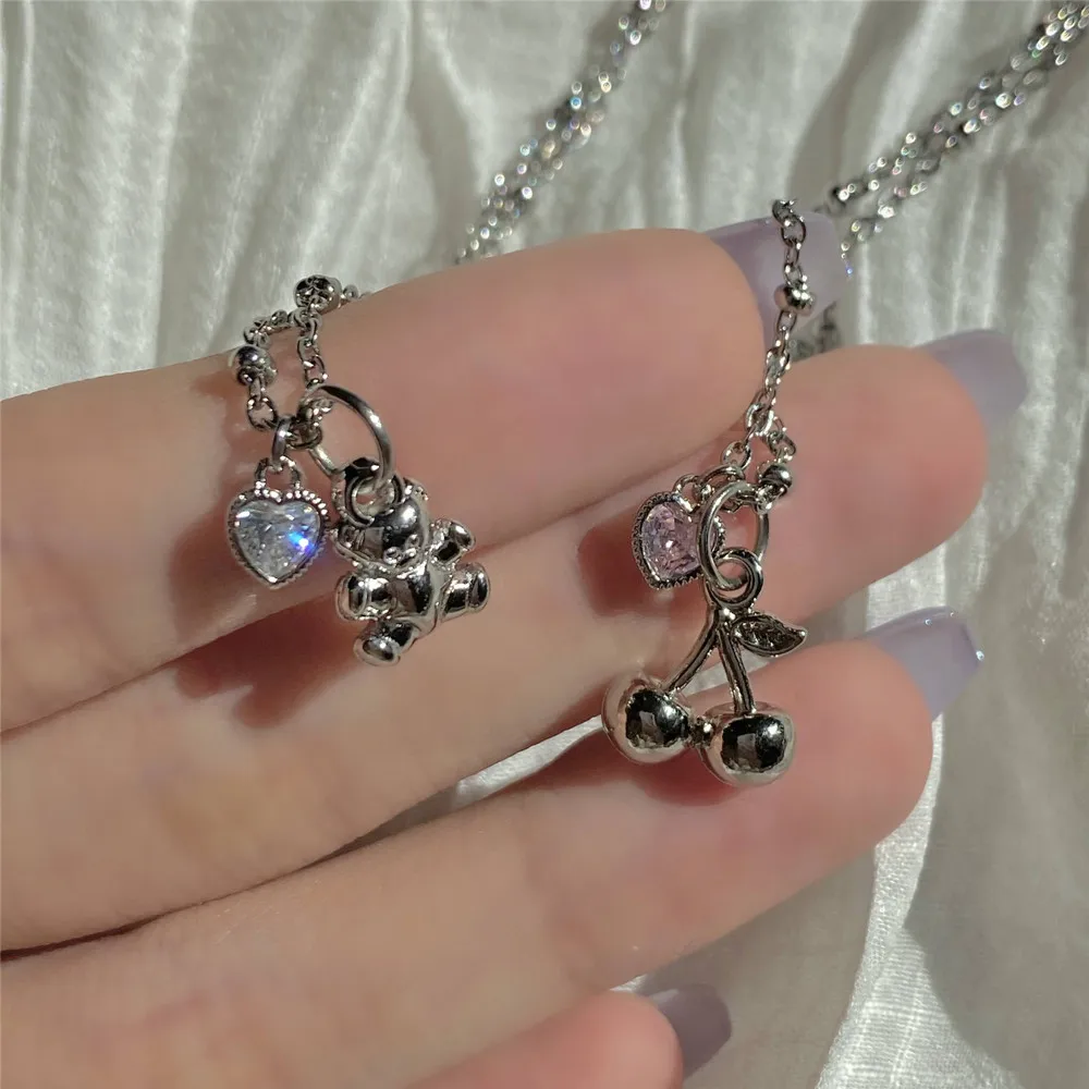 Винтажное короткое ожерелье с подвеской в виде вишни женское модное колье