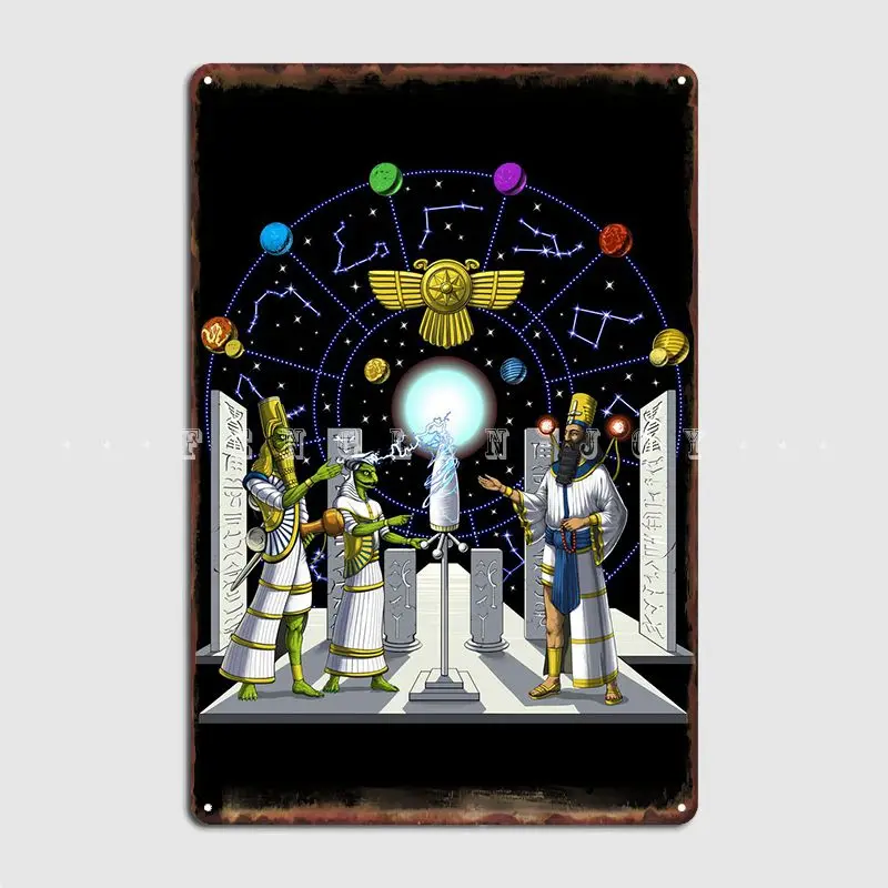 

Anunnaki, пришельцы, металлический знак, настенная пещера, гостиная, живопись, Декор, украшение, жестяной знак, плакат