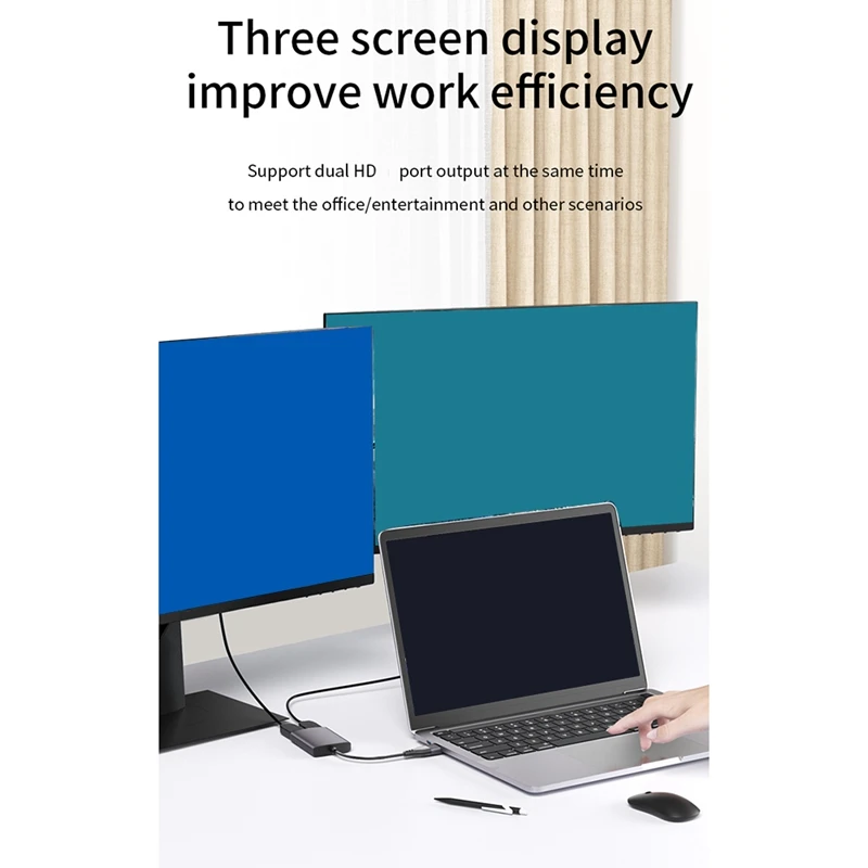 Преобразователь Type-C USB3.0 в Dual-совместимый преобразователь 1080P 60 Гц HD для