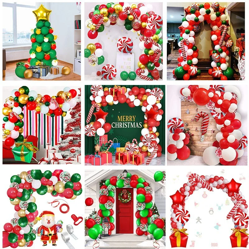 

Christmas balloon suit garland combination shopping mall campus bar nightclub ktv birthday party festive atmosphere decoration