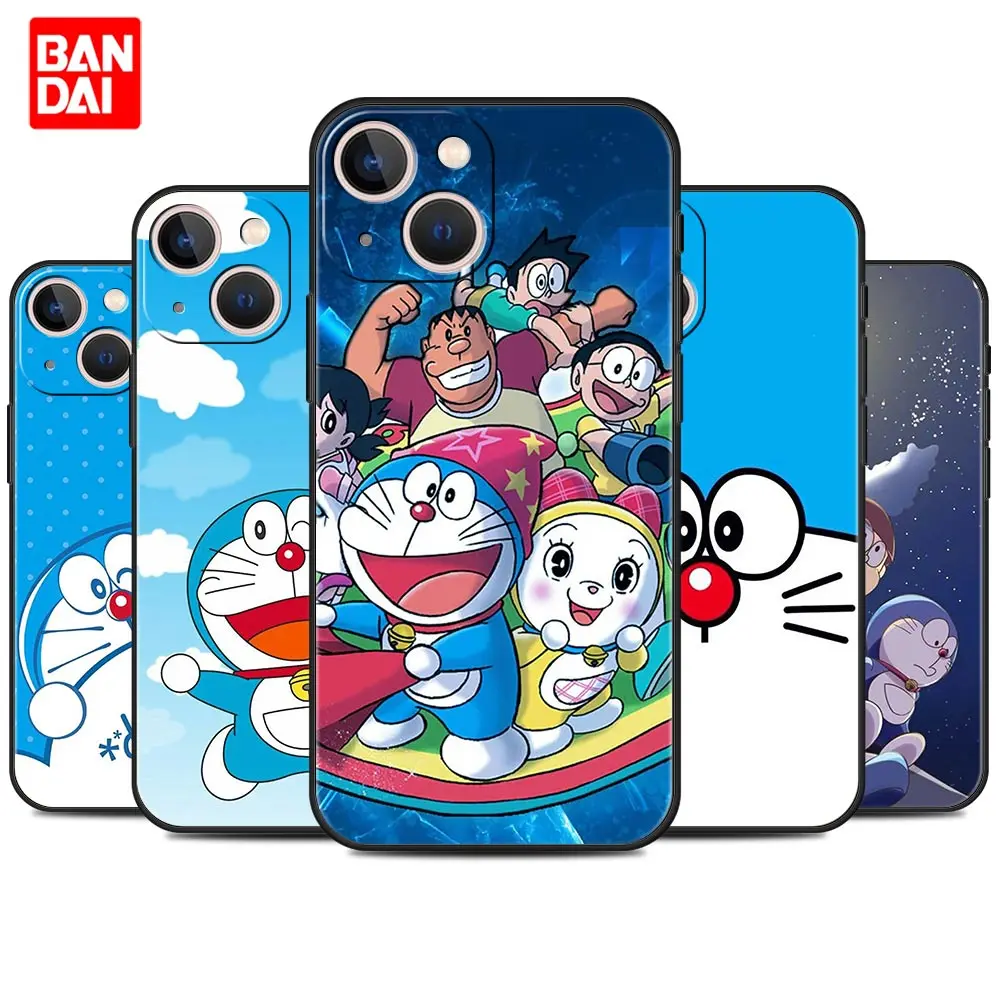 

Doraemon Japanese Case for iPhone 13 12 11 X XS Pro Max 6 6s 7 8 Plus SE XR 12pro 13pro Mini Soft Silicone Phone Cover Black