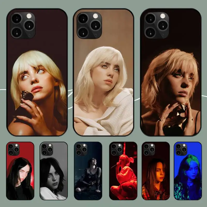 Hot Singer B-Billie Eilish Phone Case For iPhone 11 12 Mini 13 14 PRO XS MAX X XR 6 7 8  Plus Shell