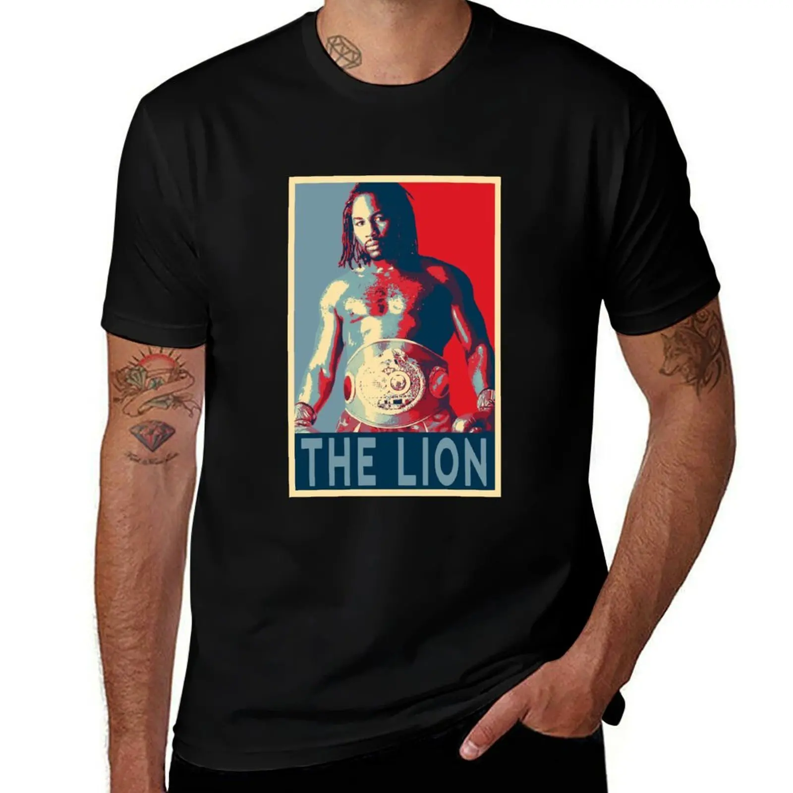 Фото Футболка с принтом Lennox Lewis The Lion, модная футболка с принтом №1